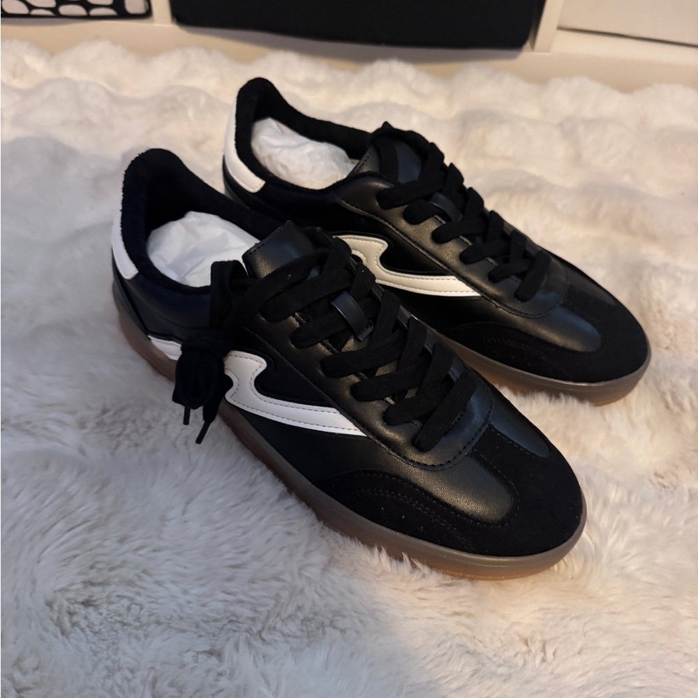 Madden Girl Black and White Sneakers